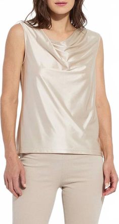 Lyss&eacute; Freida Draped Top In Oat