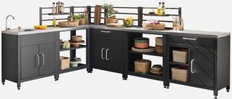 Sweeek Cocina Exterior Completa De Acero Inoxidable De 6 M&oacute;dulos