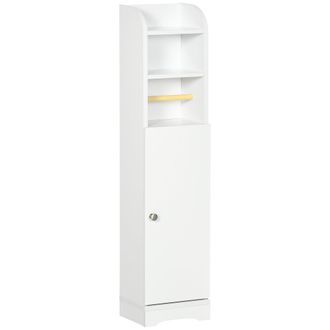 Kleankin Freestanding Bathroom Storage Unit with Adjustable Shelf - White | TJ Hughes