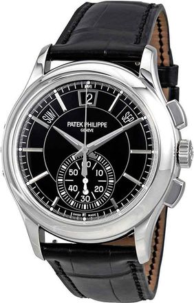 Patek Philippe Complications Black Dial Annual Calendar Platinum Mens Watch 5905P-010