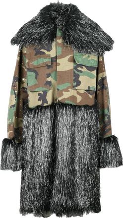 Rossano Perini Canvas Duster Coat - Green/Black