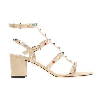 Valentino Garavani High Heel Sandals, female, Beige, Size: 6 US Rockstud Sandals