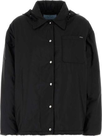 Prada Black Shirt Collar Jacket