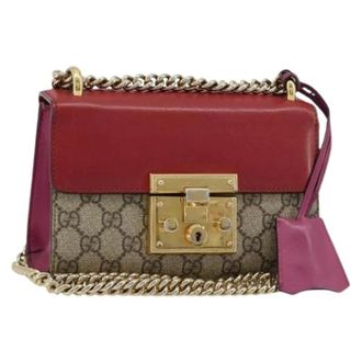 Gucci Pre-owned Vintage GG Canvas Shoulder Bag - Dames - Pre-owned - Veelkleurig - Maat: ONE Size Leer