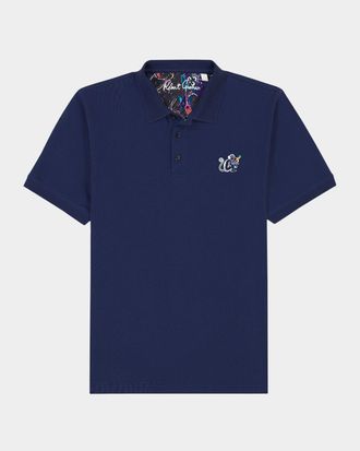 Robert Graham Mens Monkey Business Knit Polo Shirt