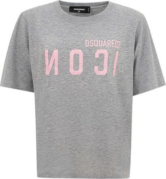 Dsquared2 Grijze Katoenen Chique Top - Dames - T-shirts - Grijs - XS - Katoen - Tops