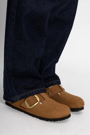 Birkenstock Boston Big Buckle Clogs, Womens, Brown