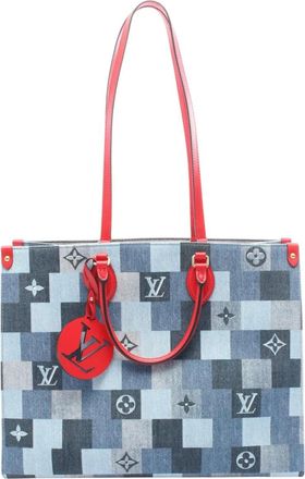 Louis Vuitton 2019 Monogram Denim Onthego GM satchel - Blu