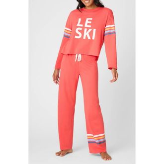 PJ Salvage Holiday Softee Pajamas in Scarlet at Nordstrom Rack, Size X-Small