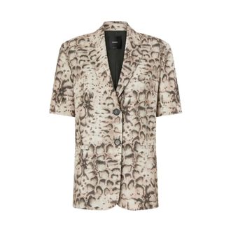 Pinko Blazers, female, Multicolor, Size: 2XS Short-sleeve Blazer