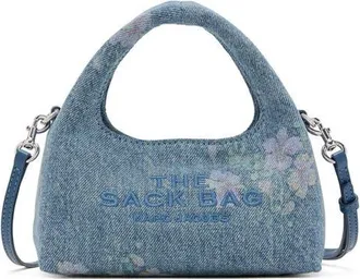 Marc Jacobs Micro The Sack Bag Floral Crossbody Bag in Indigo Multi at Nordstrom