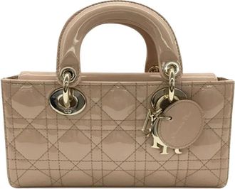 Dior Pre-owned Small Patent Cannage Lady D-Joy - - Pre-owned - Donna - Beige - ONE SIZE