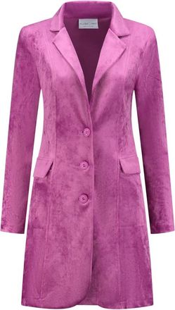 Hart by Helena Hart Fluweel Chic Cyclaam Damesblazer - Dames - Blazers - Roze - S - Jassen