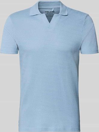 Blend Regular Fit Polo-Shirt mit Strukturmuster Modell Heskild in Jeansblau, Gr&ouml;&szlig;e 3XL