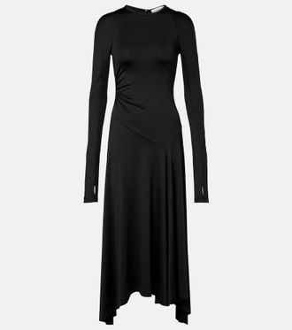 Victoria Beckham Gathered asymmetric midi dress