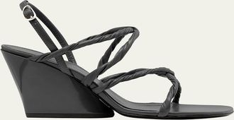 Proenza Schouler 80mm Twist Slant Leather Sandals