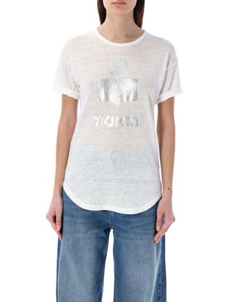 Isabel Marant White Linen Koldi T-shirt
