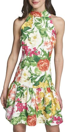 Karl Lagerfeld Karl Lagerfeld Printed Floral Ottoman Dress