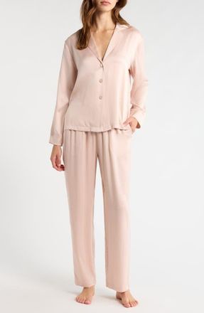 Lunya Print Washable Silk Pajamas in Delicate Pink at Nordstrom, Size X-Small