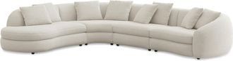 Castlery Fable Extended Chaise Sectional Sofa Left Facing Customized, Performance Classic Twill Cream, Spill Resistant, Ultra Deep Seats for Sofas by Castlery