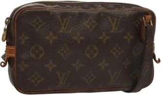 Louis Vuitton Tweedehands Canvas Louis Vuitton tassen - Dames - Vintage Schoudertas - Bruin - ONE Size - Leer - Vintage