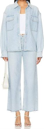 A Gold E Ren High-Waisted Wide-Leg Jeans In Smash