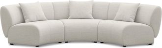Castlery Auburn Armless Curve Sofa Customized, Performance Classic Twill Cream, Spill Resistant, Modular for Sofas by Castlery