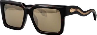 Roberto Cavalli Stijlvolle Zonnebril - Dames - Zonnebrillen - Bruin - 55 MM - Accessoires