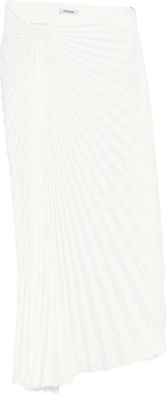 Parlor Gonna midi pliss&eacute; - Bianco