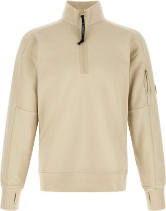 C.P. Company Beige Mock Collar Sweatshirt