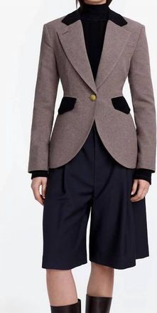 Smythe Blocked Seamed Blazer In Greige