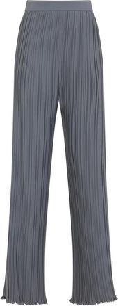 Lanvin Grijze Broek voor Vrouwen - Dames - Wijde Broeken - Grijs - S - Polyester - Broeken