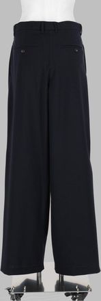 Max Mara Virgin Wool Wide-Leg Trousers - Blue