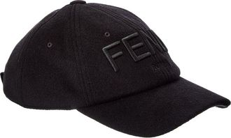 Fendi Fendi Ff Wool & Cashmere-Blend Baseball Cap