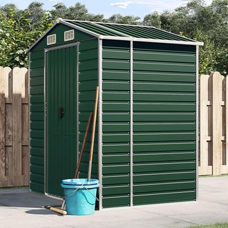 vidaXL Cobertizo De Jard&iacute;n Acero Galvanizado Verde 191x130x198 Cm Vidaxl