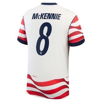 Nike Weston McKennie USMNT 2026 Stadium Home Nike Mens Dri-FIT Soccer Jersey in White | NN203943400-USM