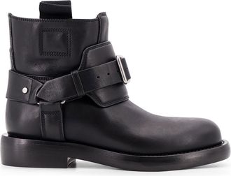 Burberry Cobble Leather Boots With Strap