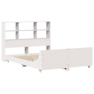 Berkfield Home Full Bed Frame without Mattress White 160x200 cm Solid Wood Pine