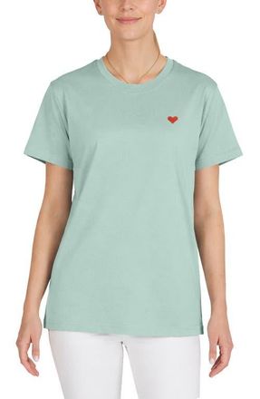 Dalix Womens Pixel Heart Jersey Relaxed Tee in Dusty Blue at Nordstrom, Size Xx-Large