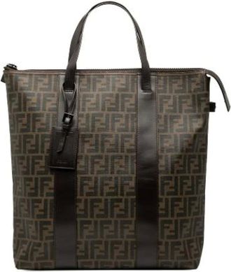 Fendi Pre-owned Tote Bags, female, Brown, Size: ONE SIZE Pre-owned Vintage Canvas Tote