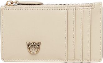 Pinko Wallets & Cardholders, female, White, ONE SIZE, Love Birds Zip-Around Wallet Cream