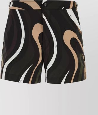 Pucci bold print swim trunks with back pocket