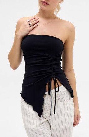 BDG Rem Cinched Strapless Top in Black at Nordstrom, Size X-Large