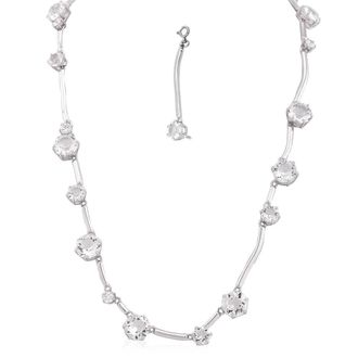 Swarovski White Constella Rhodium Plated Mixed Round Cuts Necklace