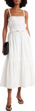 Faithfull The Brand Venta Midi Skirt In White