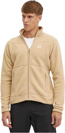 Hagl&ouml;fs Mossa Pile - Heren - Vesten met rits - Beige - XL - Polyester - Hoodies & sweatvesten