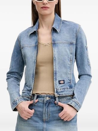 Dickies zip-front patch-pocket jacket - women - Elastane/Cotton - M - Blue