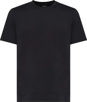 Ermenegildo Zegna T-shirts - Heren - T-shirts - Blauw - M - Katoen - Tops