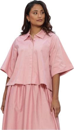 Est'seven Dames, Blouses & Shirts, Roze, Maat: XL Katoen