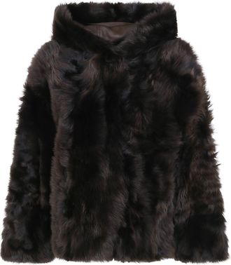 Yves Salomon Leather Jacket 62 Cm Jacket